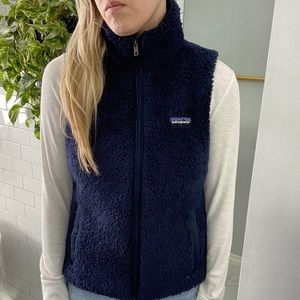 Patagonia Los Gatos faux zip up fur fleece vest